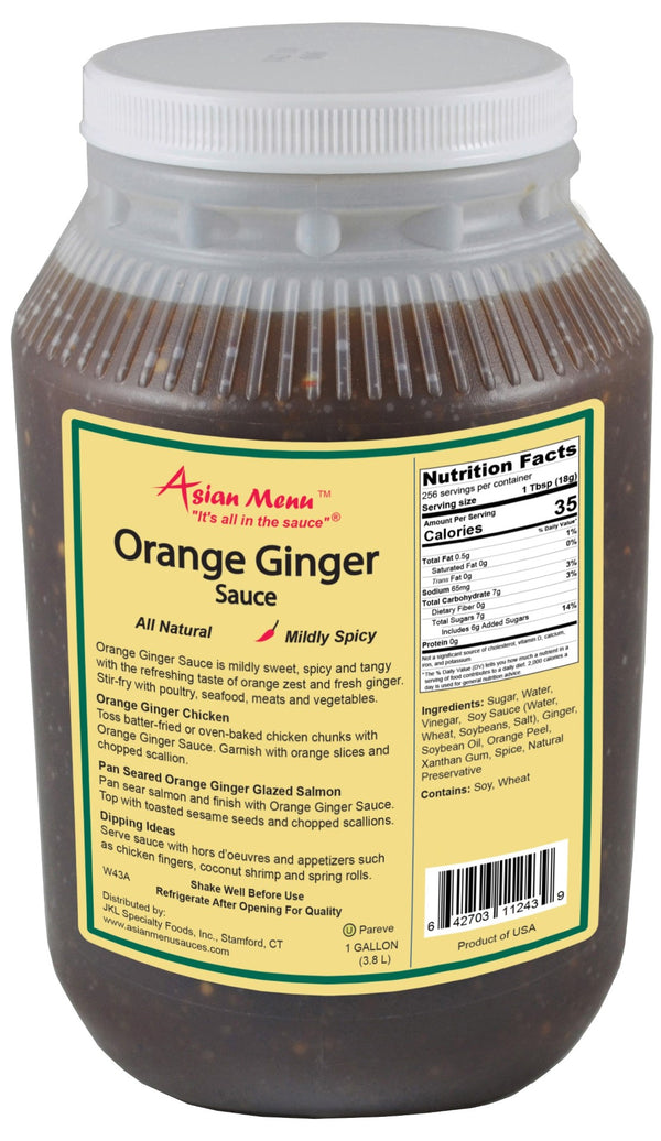 Asian Menu Orange Ginger Sauce All Natural 1 Gallon - 2 Per Case.