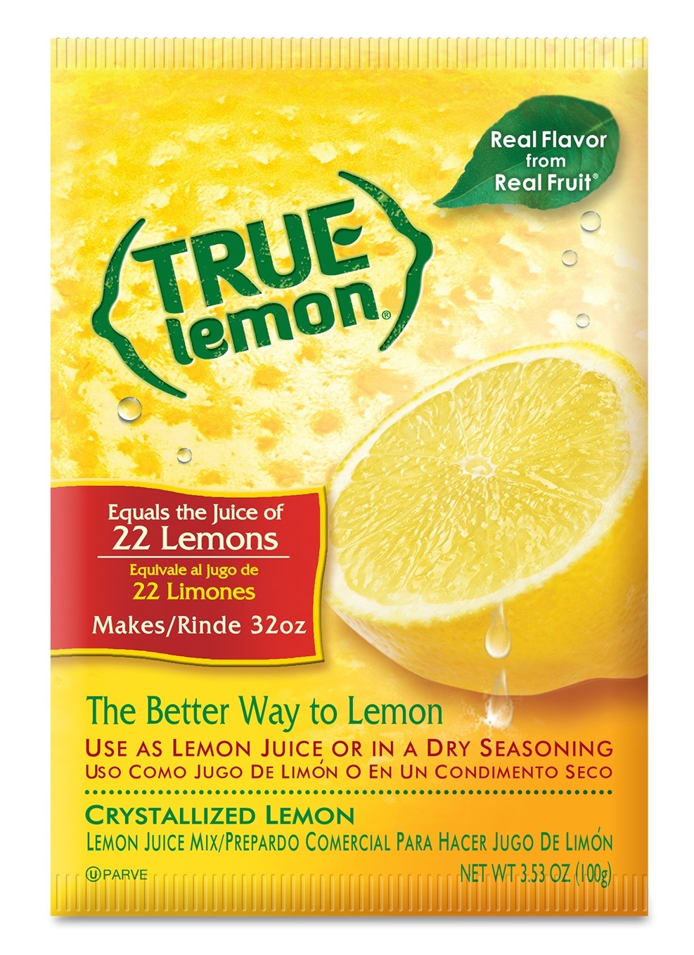 True Citrus Beverage Mix True Lemon Juice 100 Grams Each - 10 Per Case.