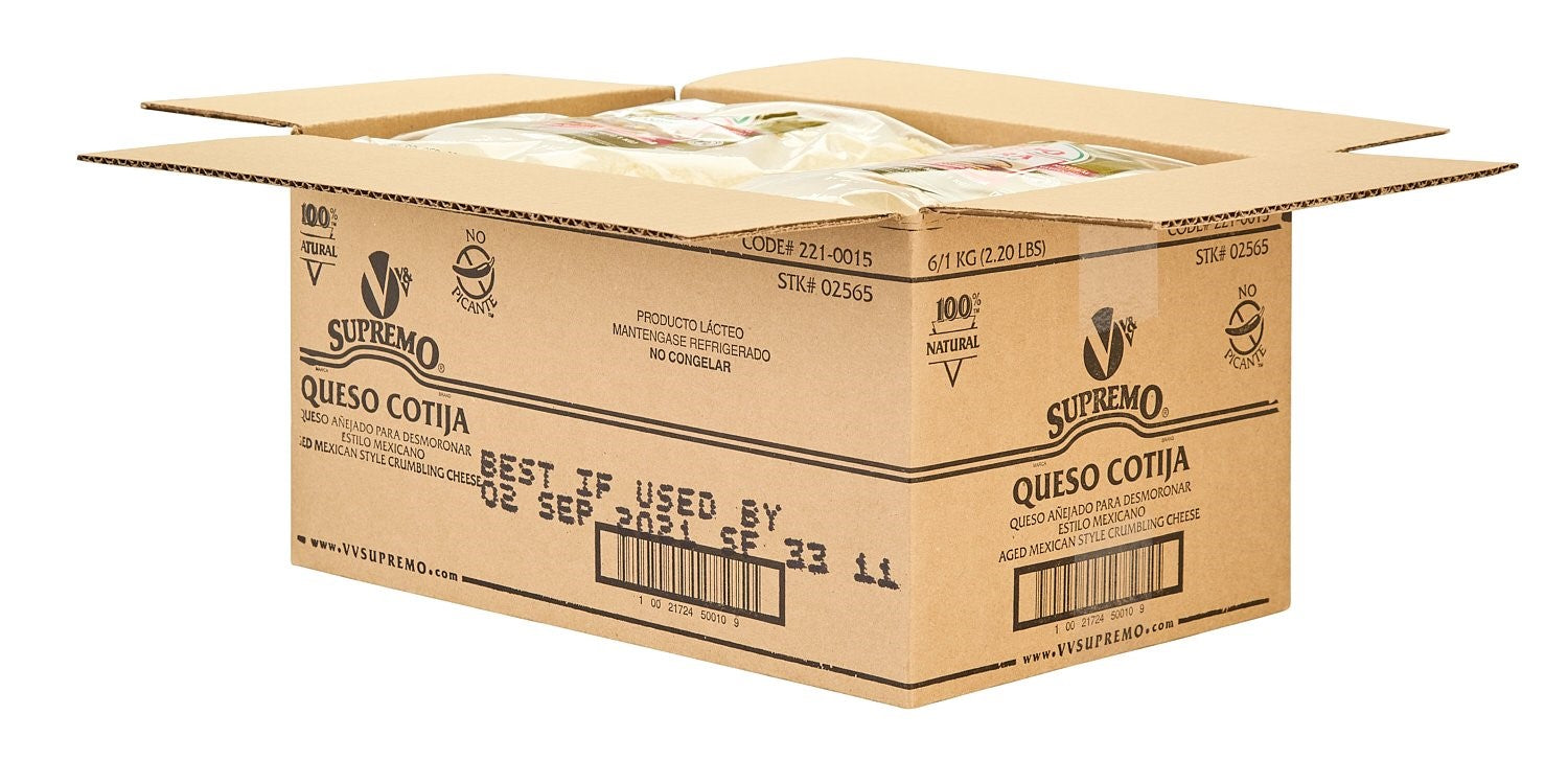 Supremo Sierra Queso Cotija 2.2 Pound Each - 6 Per Case.