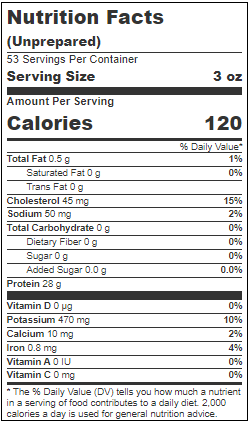 Oyster Bay Individual Vacuum Packed Skinless Boneless Wild Frozen 8 Ounce Tuna Steak 10 Pound Each - 1 Per Case.