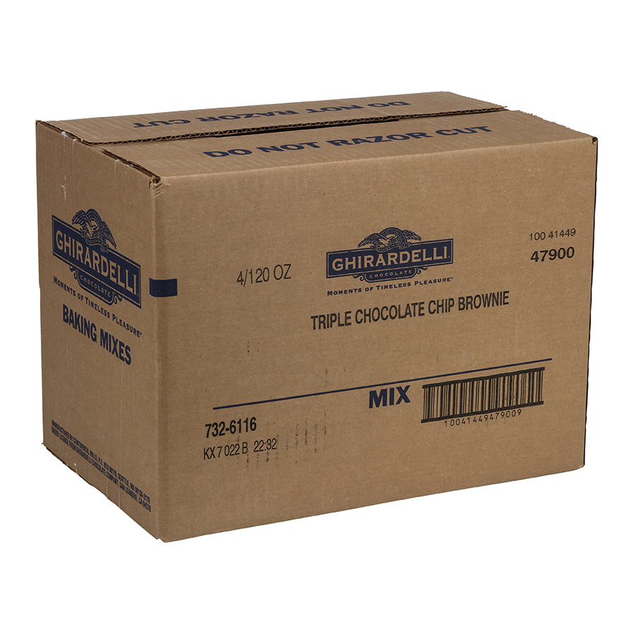 Ghirardelli Triple Chocolate Brownie Mix 120 Ounce Size - 4 Per Case.