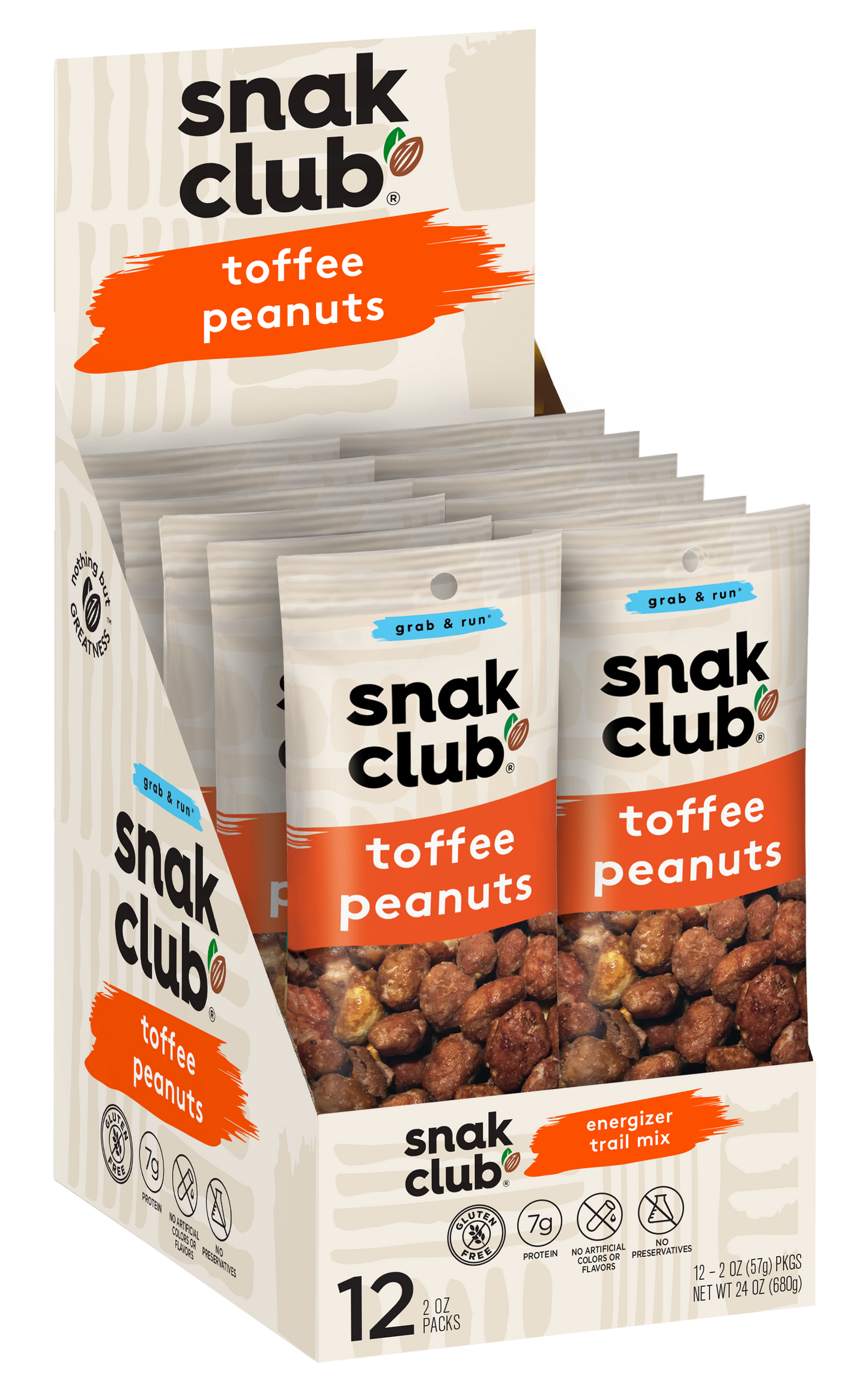 Snak Club Toffee Peanuts Pound 0.125 Pound Each - 144 Per Case.