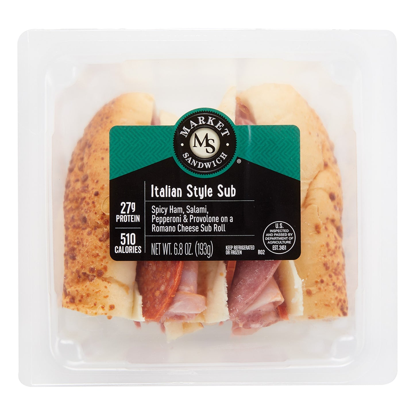 Market Sandwich Italian Style Sub 6.8 Ounce Size - 8 Per Case.