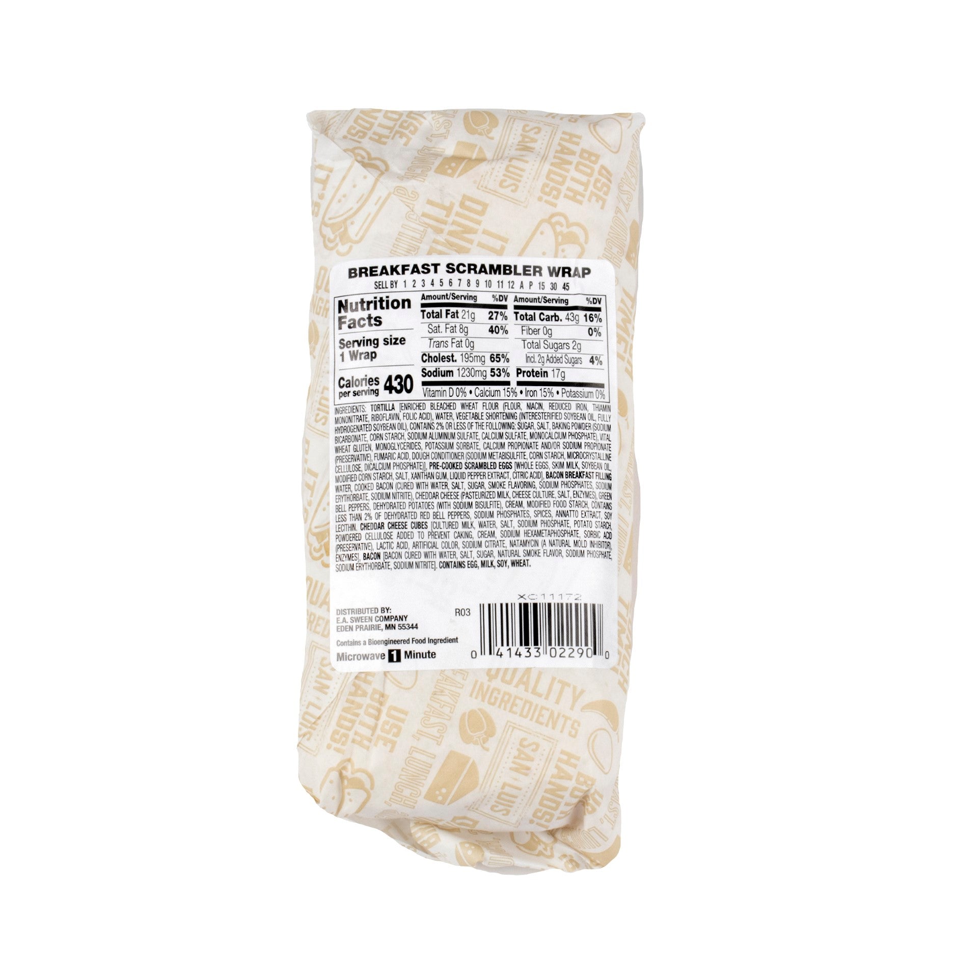 San Luis Breakfast Scrambler Wrap 6.1 Ounce Size - 12 Per Case.