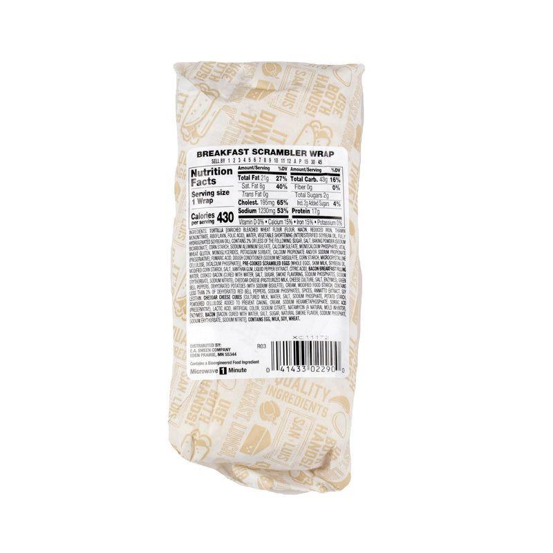 San Luis Breakfast Scrambler Wrap 6.1 Ounce Size - 12 Per Case.