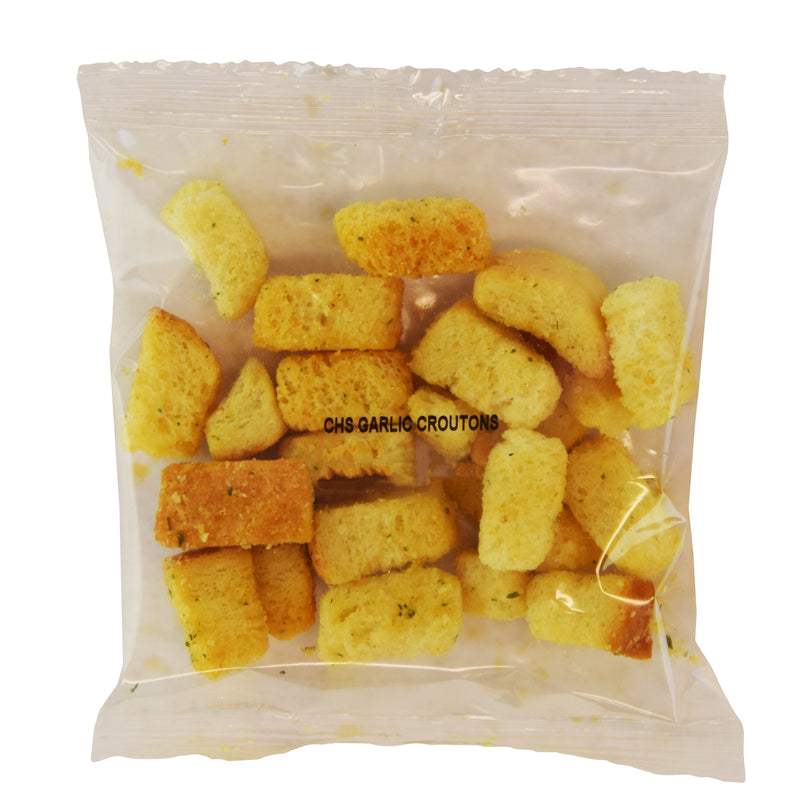 Fresh Gourmet Country Cut Cheese Garlic Croutons 0.5 Ounce Size - 125 Per Case.