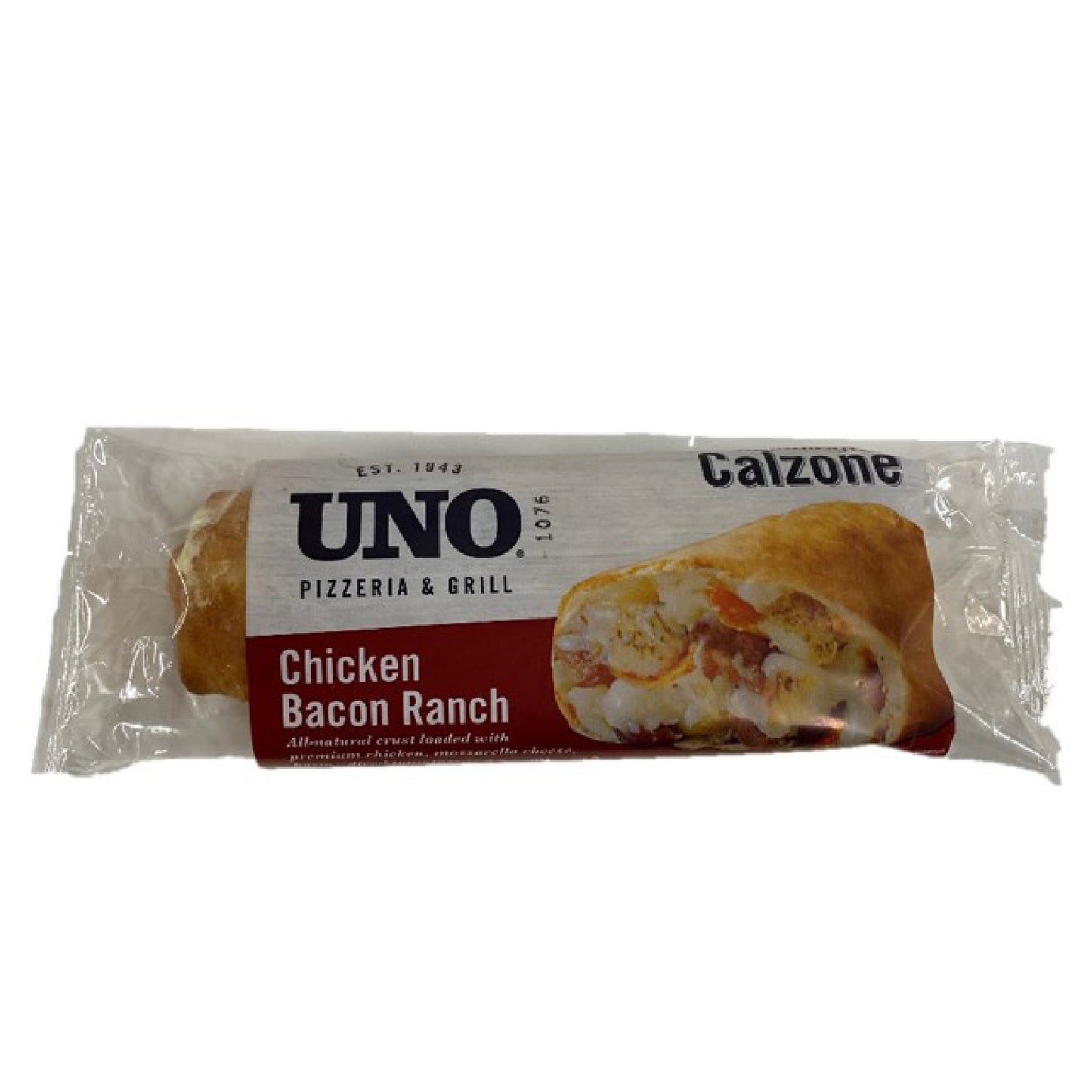 Uno Foods Inc Individual Chicken Bacon Ranch Calzone 6 Ounce Size - 8 Per Case.