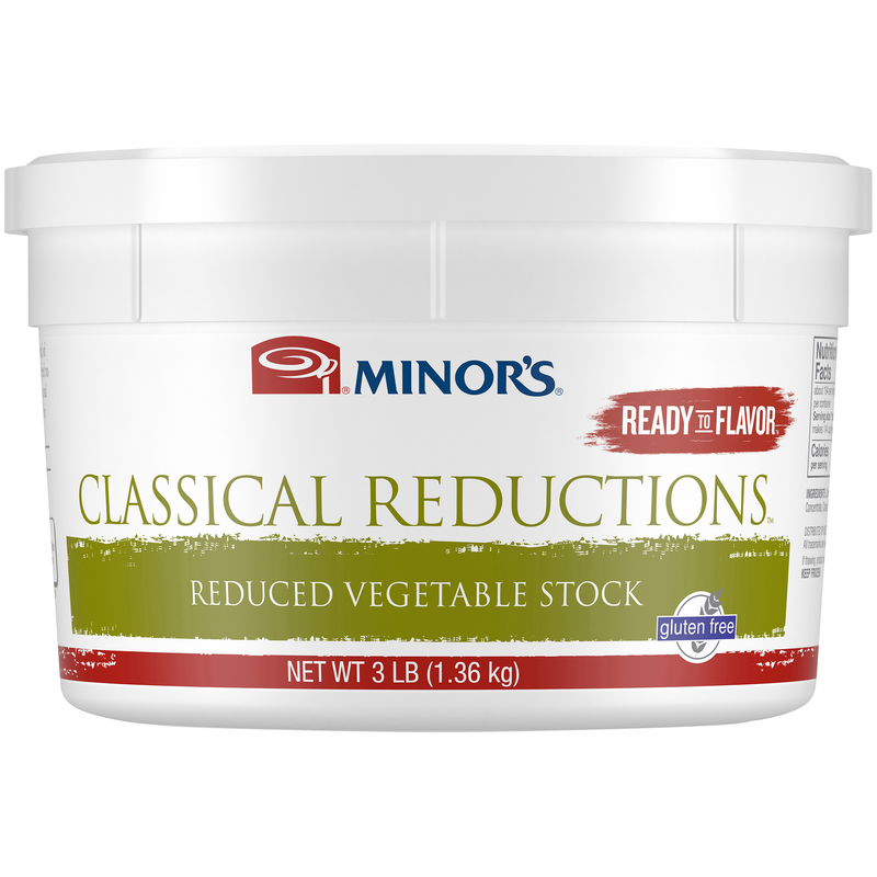 Minor's Classical Reduction Gluten Free Reduced Vegetable Stock 3 Pound Each - 4 Per Case.