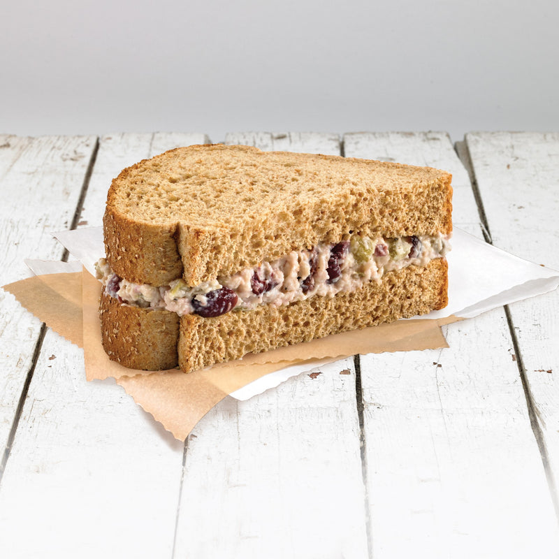 Market Sandwich Mega Cranberry Almond Chicken Salad On Stone Ground Wheat Bread Wedge Sandwich 7.8 Ounce Size - 8 Per Case.