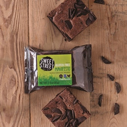 Honduran Chocolate Gluten Free Brownie Manifesto Individually Wrapped 1 Each - 48 Per Case.