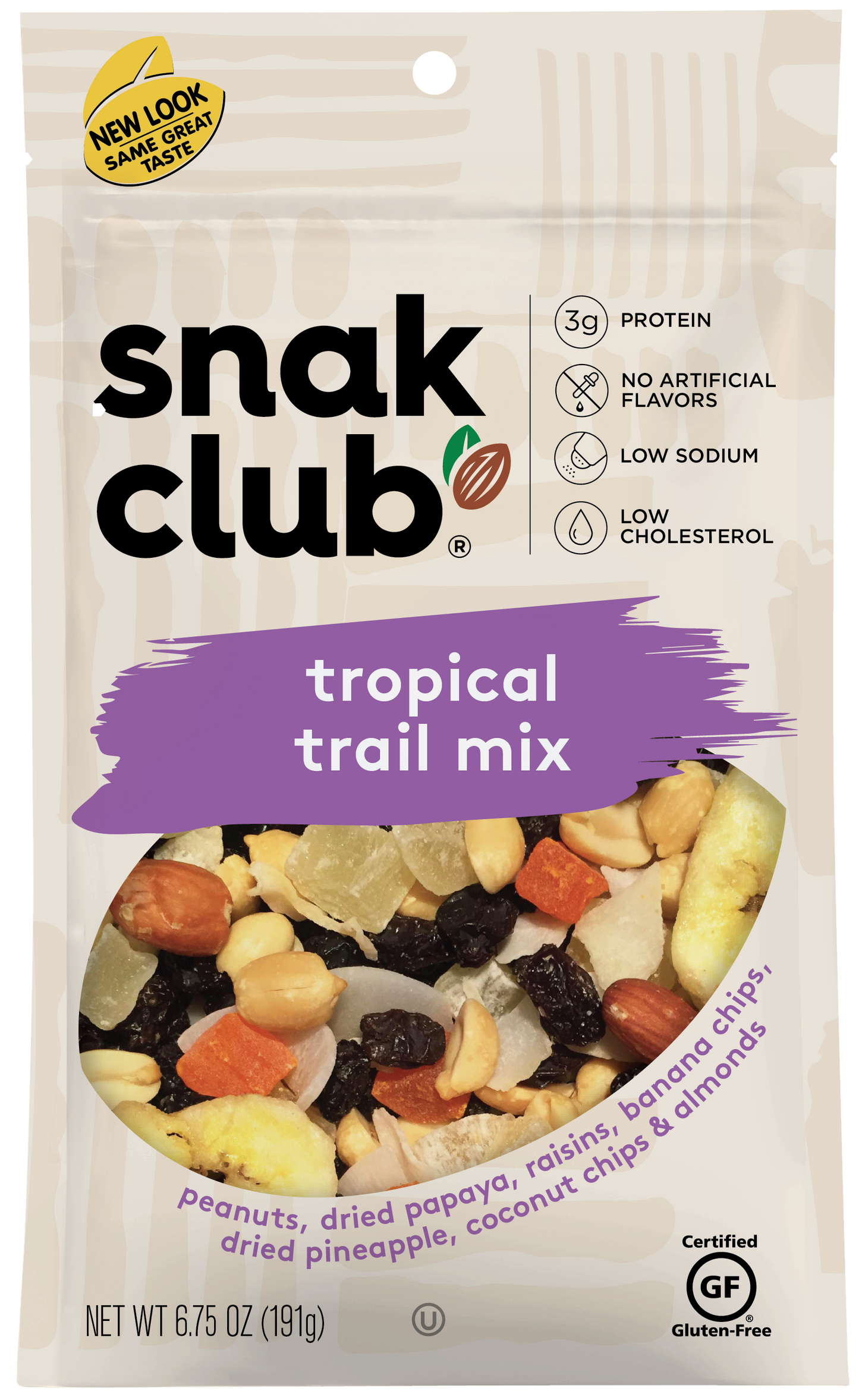 Snak Club Tropical Mix 6.75 Ounce Size - 6 Per Case.