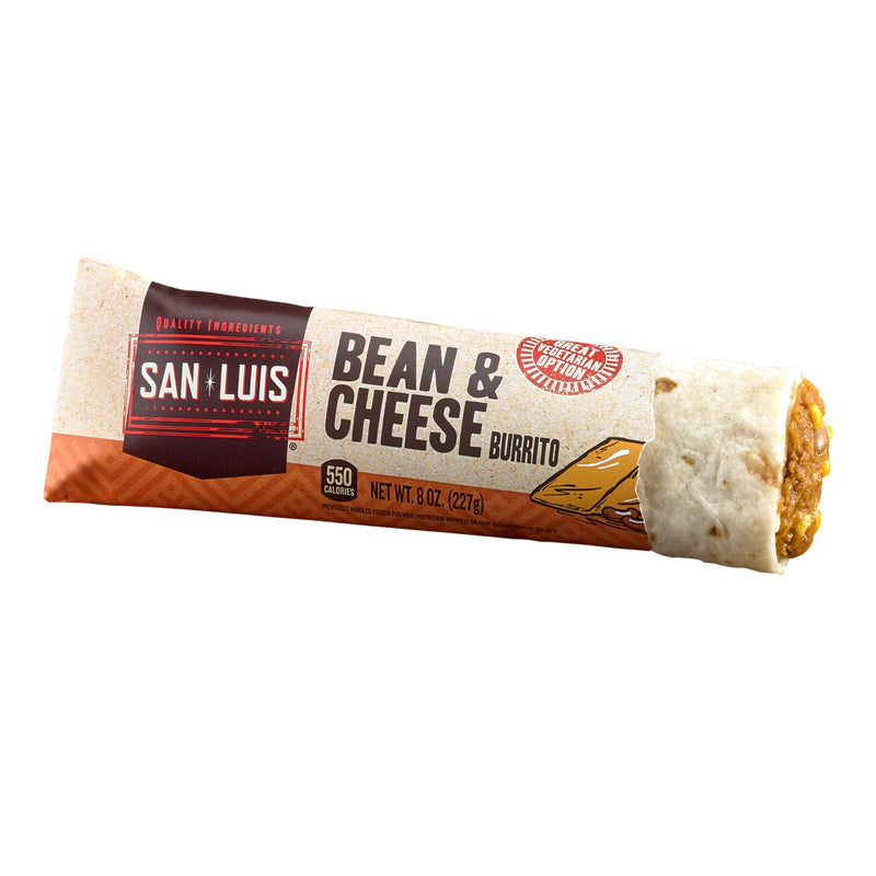 San Luis Bean & Cheese Burrito 8 Ounce Size - 10 Per Case.