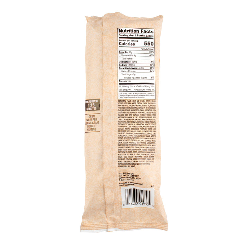 San Luis Bean & Cheese Burrito 8 Ounce Size - 10 Per Case.