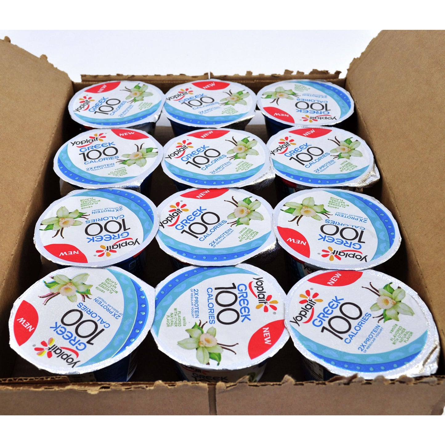 Yoplait® Greek Protein Yogurt Single Serve Cup Vanilla 5.3 Ounce Size - 12 Per Case.