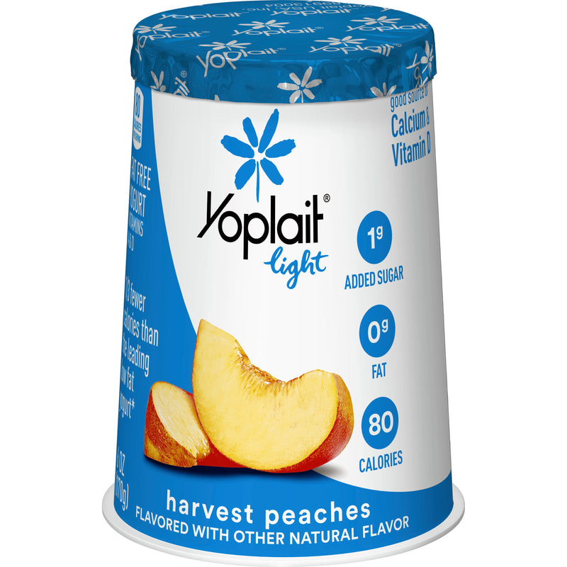 Yoplait® Light Yogurt Single Serve Cup Harvest Peach 6 Ounce Size - 12 Per Case.