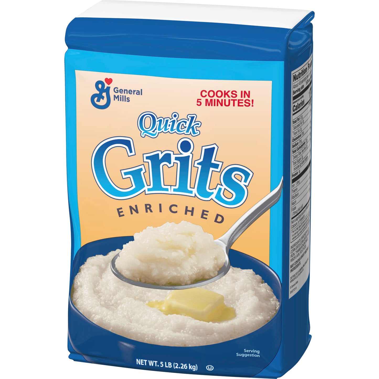 General Mills White Corn Quick Grits 8-5 Pound Kosher 8-5 Pound