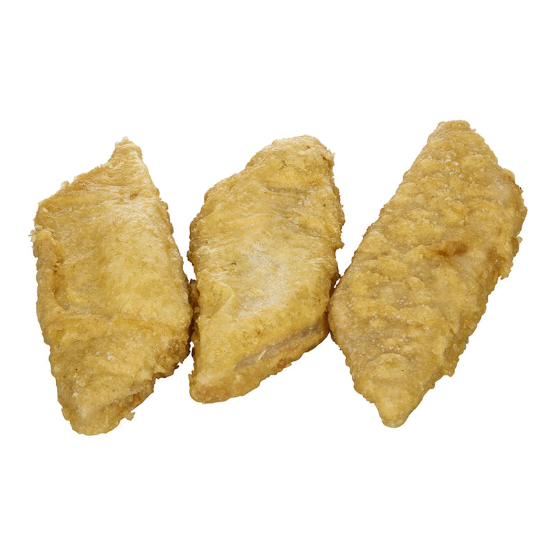 Battered Diamond Cut Cod Portions Kosher 10 Pound Each - 1 Per Case.