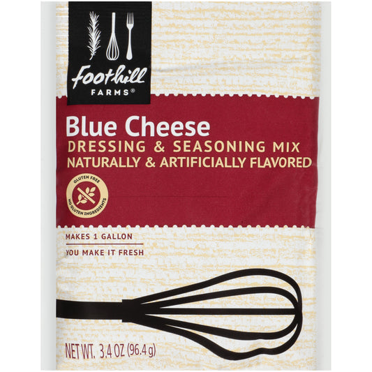 Foothill Farms Blue Cheese Dressing & Seasoning Mix 3.4 Ounce Size - 18 Per Case.