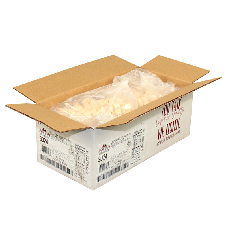 Wayne Farms Fully Cooked 1/2" 1/2" Diced All White Chicken Pieces 5 Pound Each - 2 Per Case.