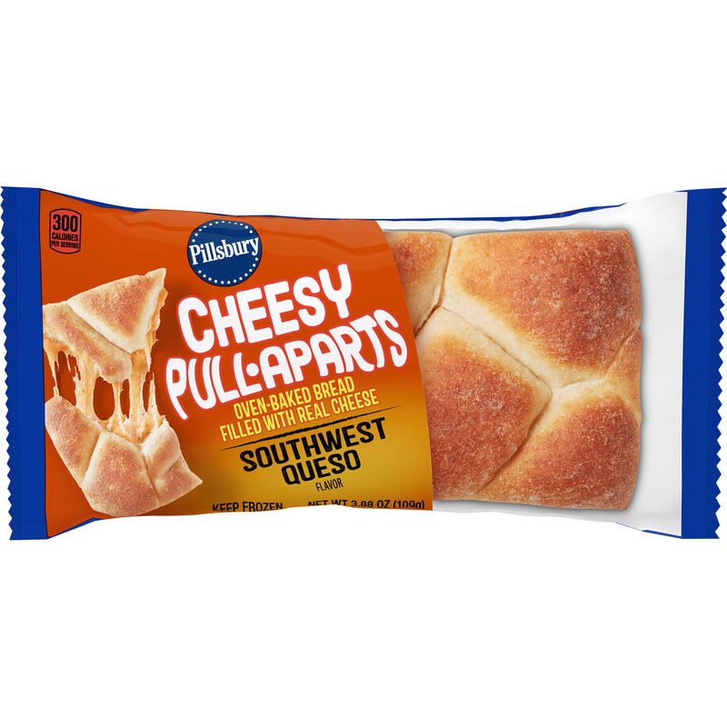 Pillsbury™ Individually Wrapped Cheesy Pull Aparts Southwest Queso 3.88 Ounce Size - 72 Per Case.