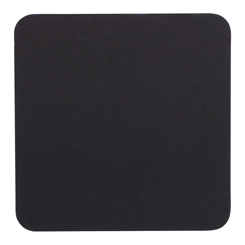 Coaster Pulpboard Light Weight Black In Square 500 Each - 1 Per Case.