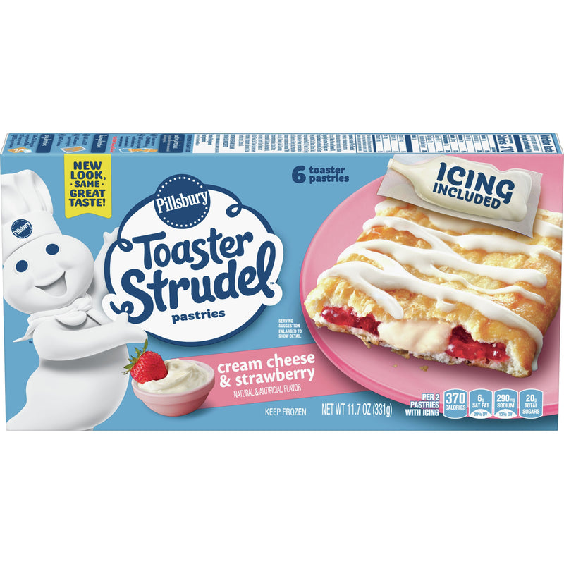 Pillsbury™ Frozen Toaster Strudel Pastriescream Cheese Strawberry11.7 Ounce Size - 12 Per Case.