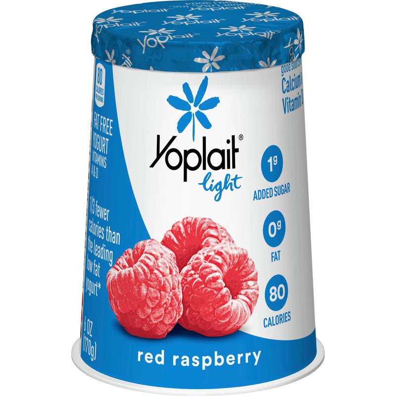 Yoplait® Light Yogurt Single Serve Cup Redraspberry 6 Ounce Size - 12 Per Case.