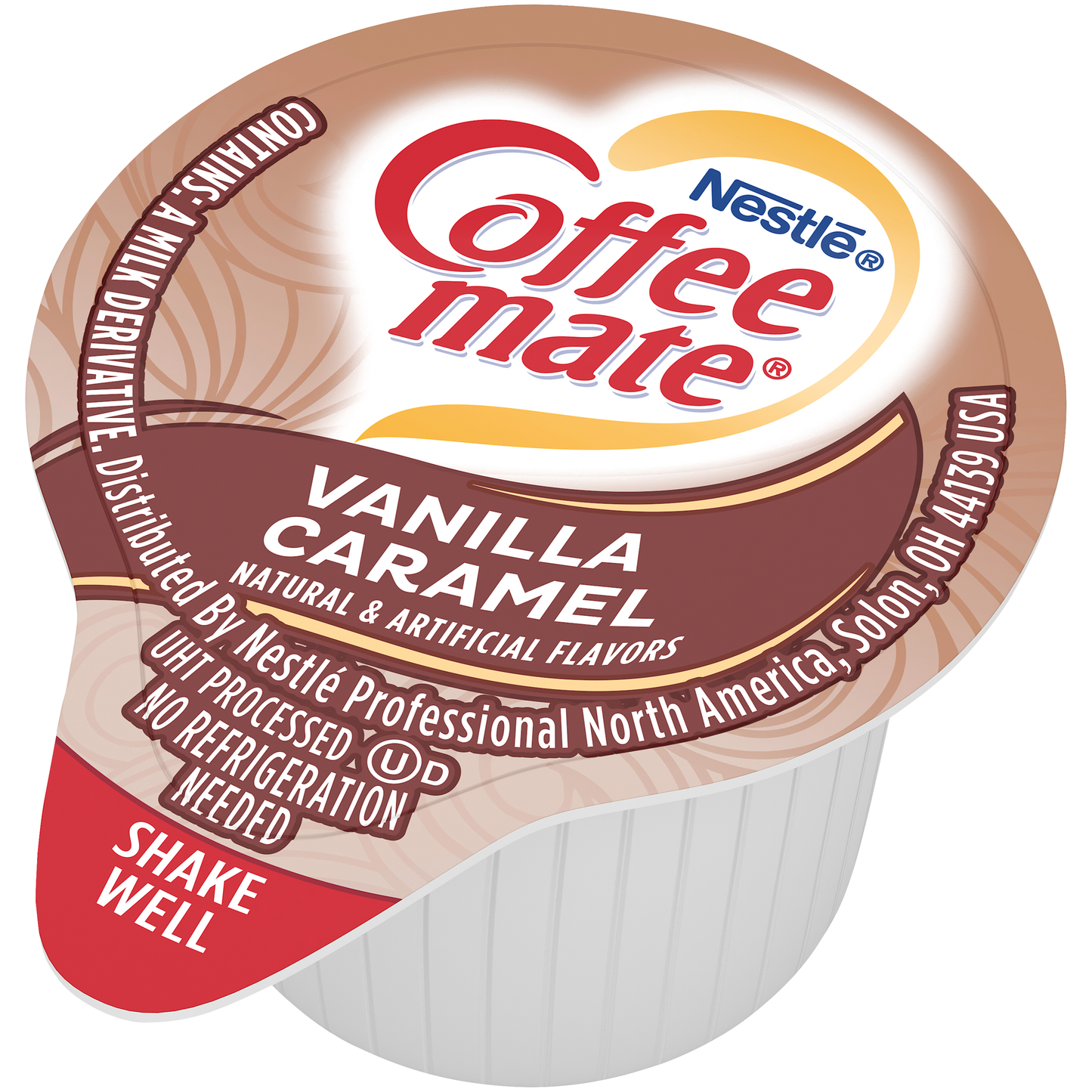 Nestle Coffee Mate Coffee Creamer Vanilla Caramel Flavor Liquid Creamer Singles 18.7 Fluid Ounce - 4 Per Case.