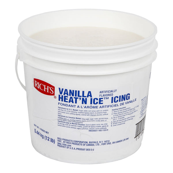 Vanilla Artificially Flavored Heat N Ice Icing 12 Pound Each - 1 Per Case.