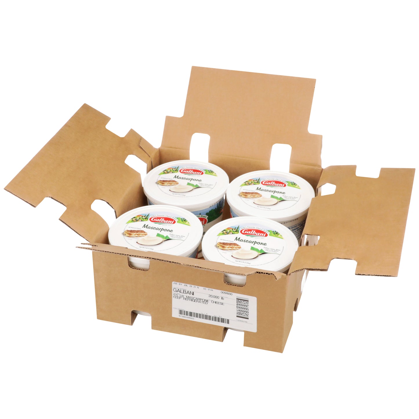 Galbani Mascarpone Cheese 5 Pound Each - 4 Per Case.