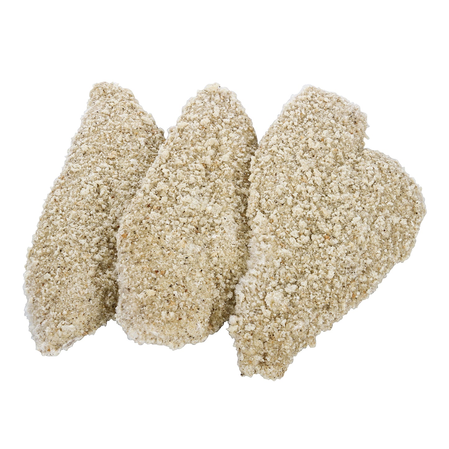 Flounder Fillet Breaded Country Fry Boneless Skinless Raw IQF 10 Pound Each - 1 Per Case.