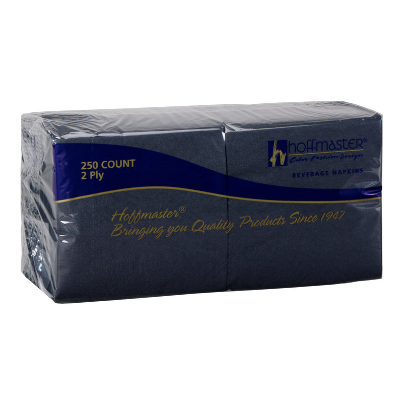 Napkin Beverage Black Ply Fold Regal Embossed 250 Each - 4 Per Case.