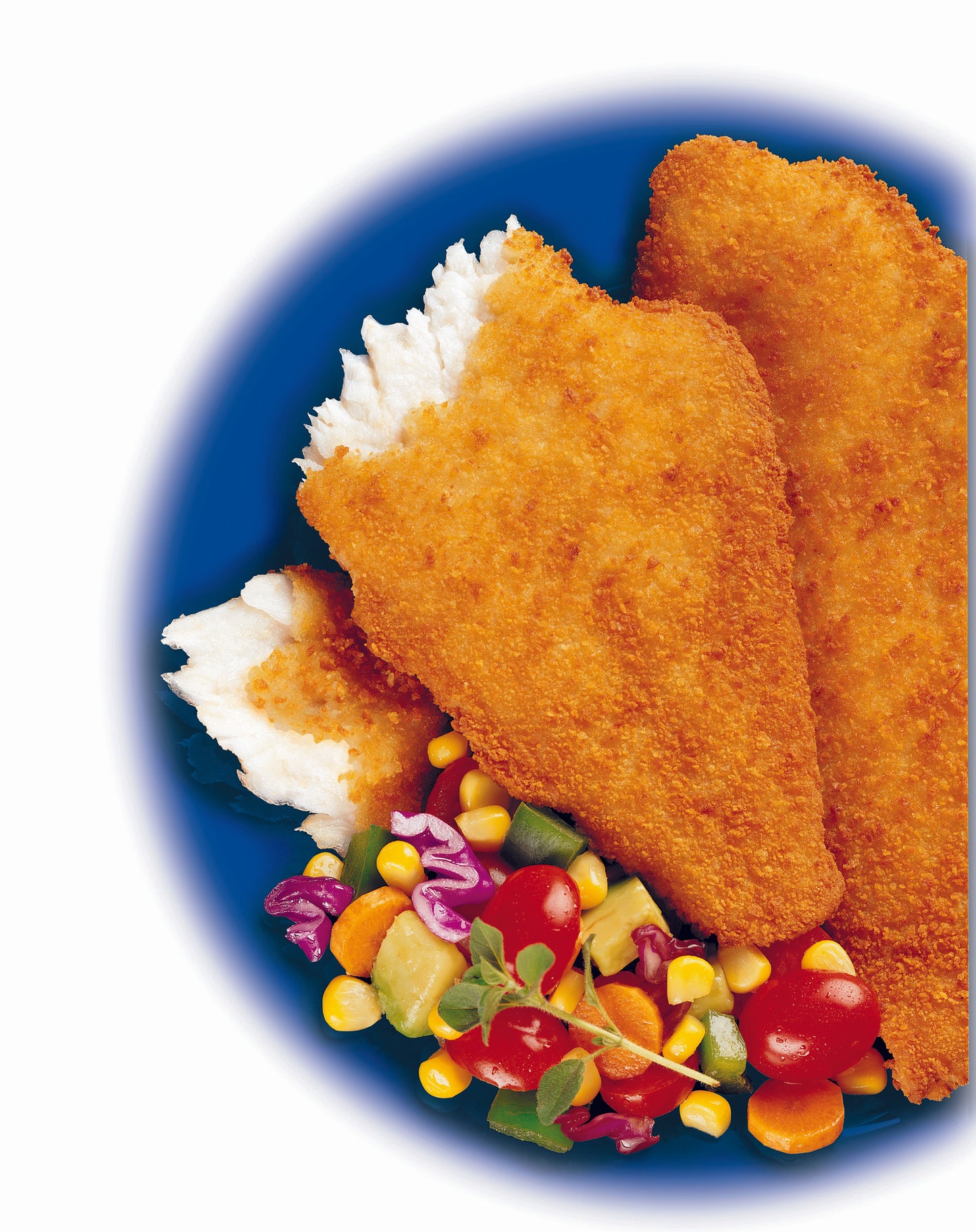 Crunchy Raw Breaded Flounder Fillets 10 Pound Each - 1 Per Case.