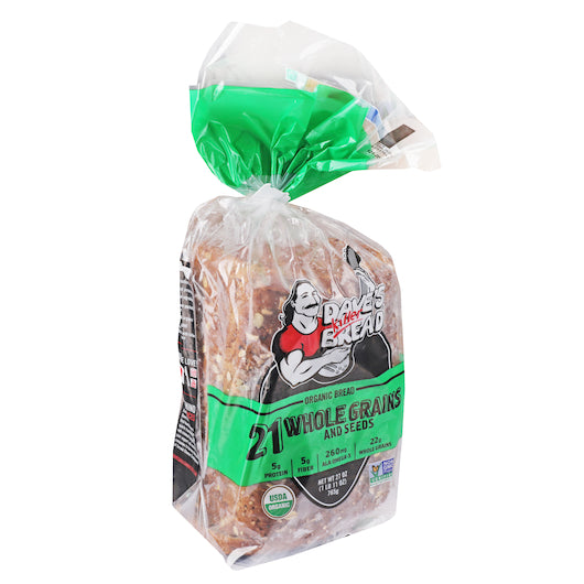 Daves Killer Organic Whole Grain and Seeds Loaf 27 Ounce Size - 8 Per Case.