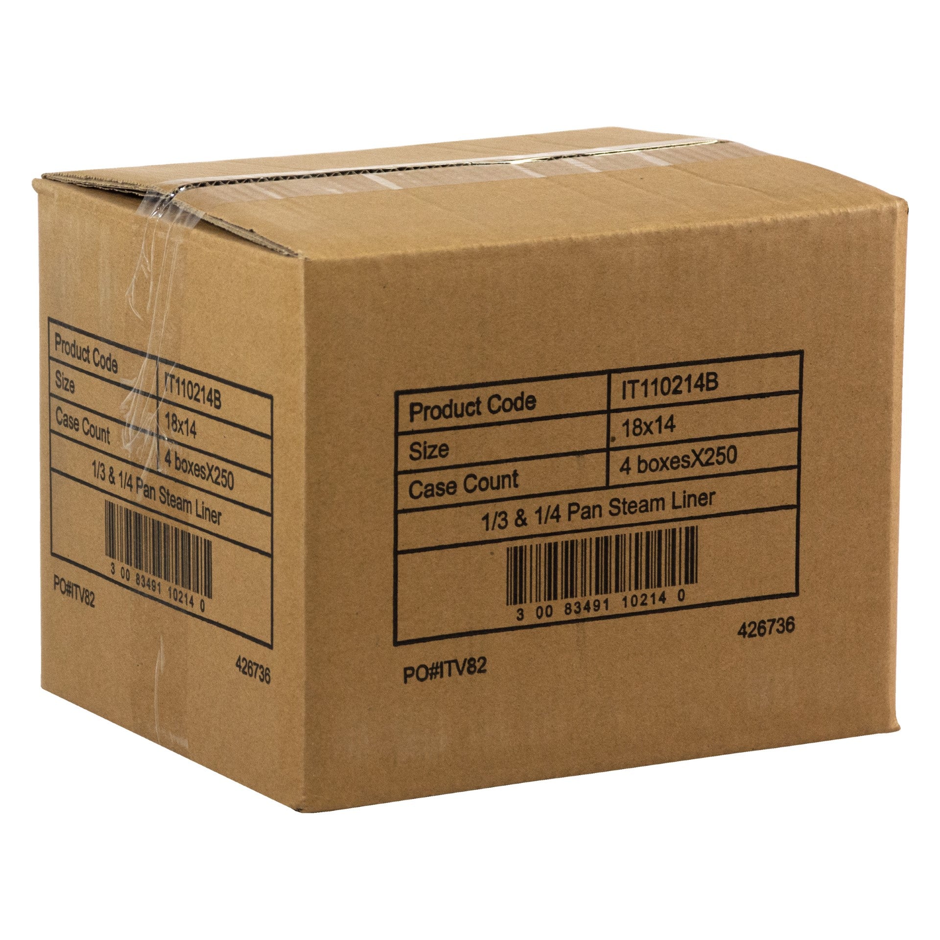 Liner Third & Quarter Steam Pan 250 Count Packs - 4 Per Case.