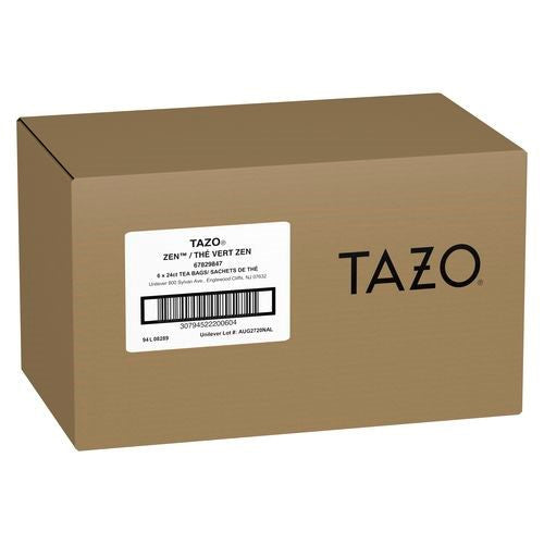 Tazo Tea Bags Zen 24 Count Packs - 6 Per Case.