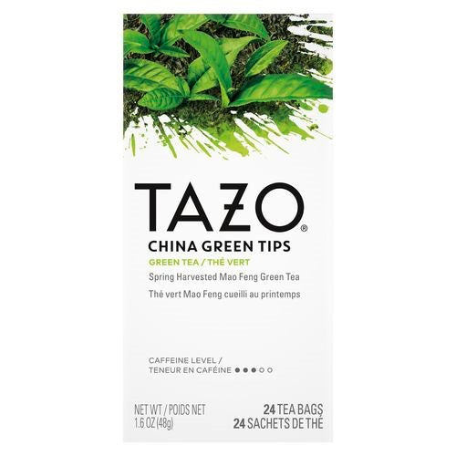 Tazo Tea Bags China Green Tips 24 Count Packs - 6 Per Case.