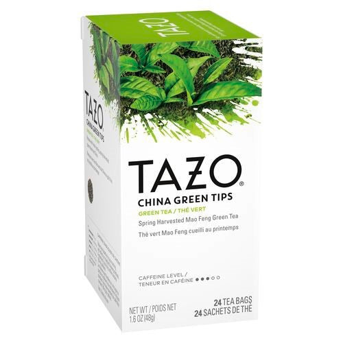 Tazo Tea Bags China Green Tips 24 Count Packs - 6 Per Case.