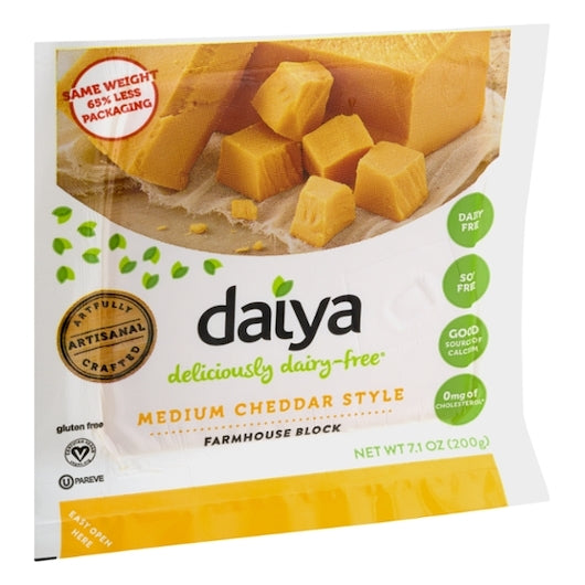 Daiya Medium Cheddar Style Block 8-7.1 Ounce, 7.1 Ounces - 8 Per Case