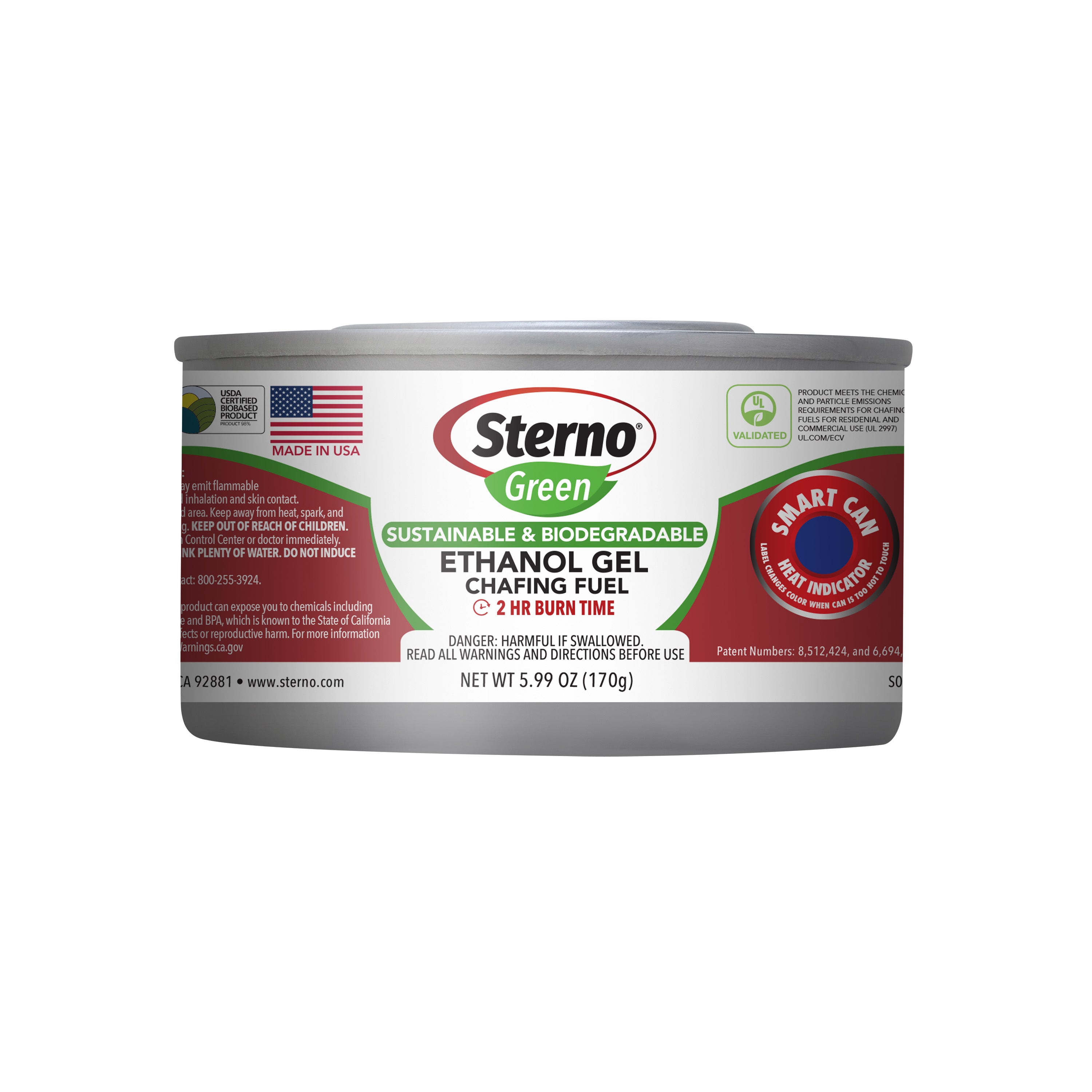 Hour Sterno Green Ethanol Gel Chafing Dishfuel 72 Each - 1 Per Case.