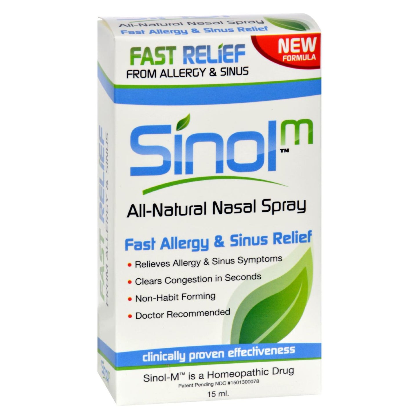 Sinol Sinol-M Homeopathic Allergy and Sinus Relief - 15 ml