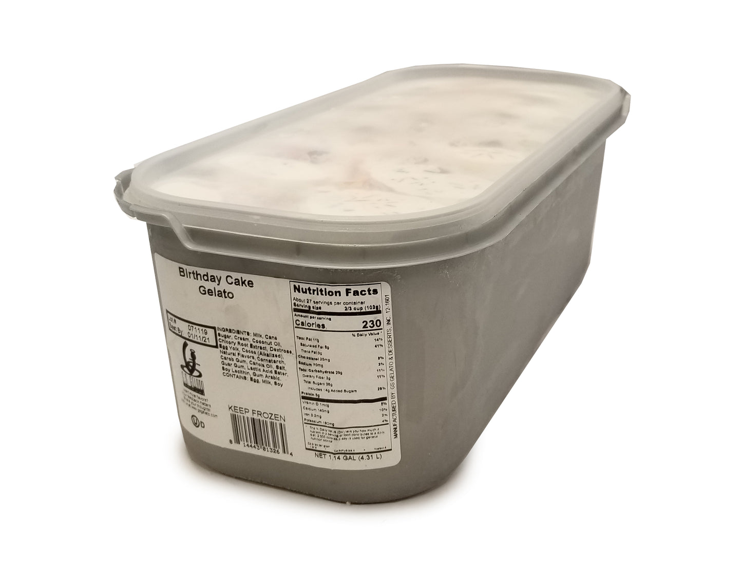 G Gelato Birthday Cake Gelato 5 Liter - 1 Per Case.