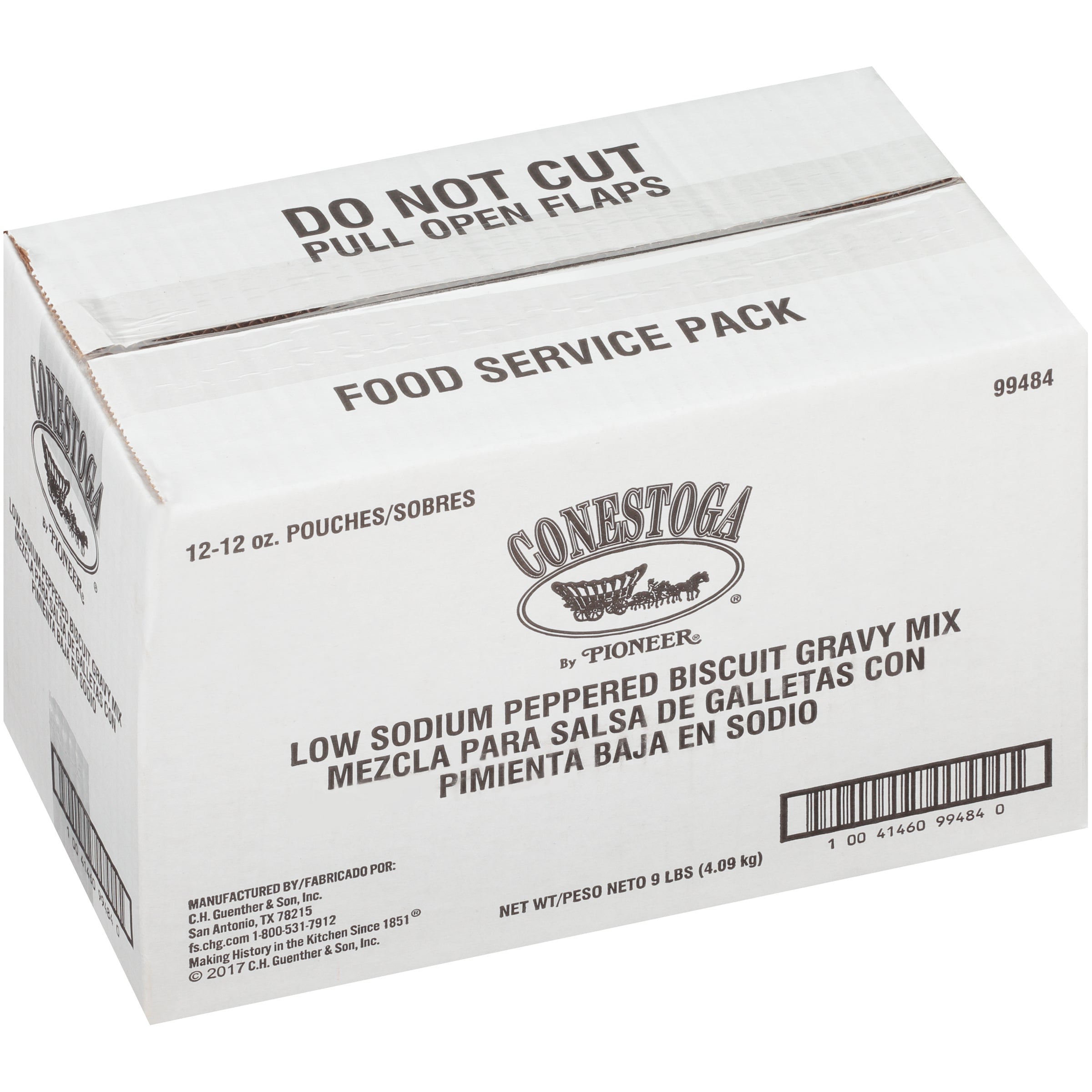 Conestoga Low Sodium Peppered Biscuit Gravy Mix 12 Ounce Size - 12 Per Case.