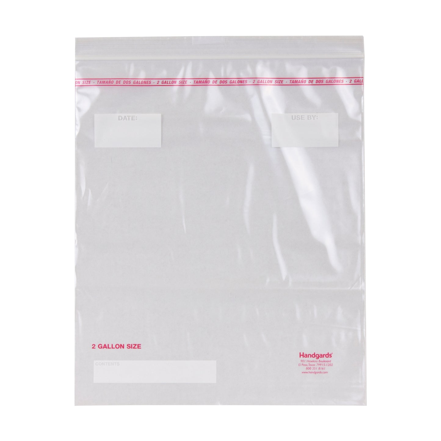 Zipgard Freezer Bag ZG-256 Two Gallon 2.7Mil 100 Each - 1 Per Case.