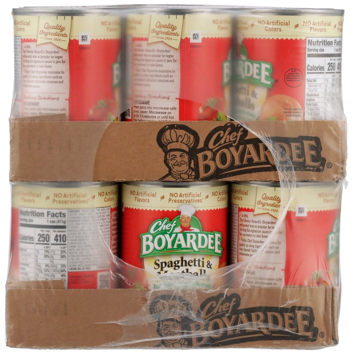 Chef Boyardee Spaghetti And Meatballs Pack 14.5 Ounce Size - 24 Per Case.