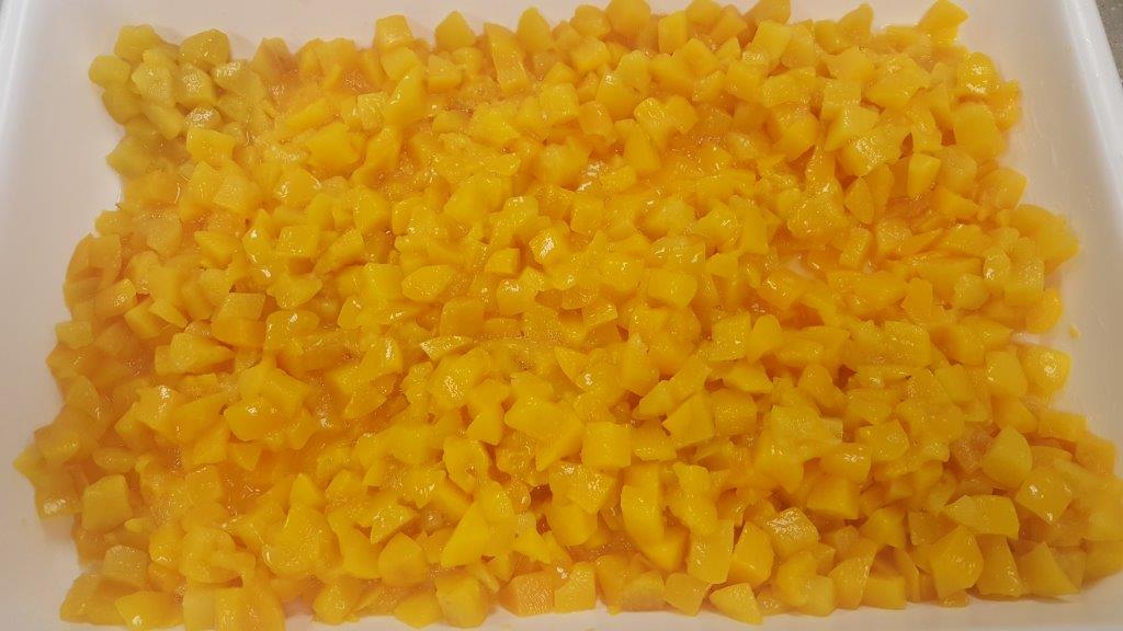 Peach Diced Can 105 Ounce Size - 6 Per Case.