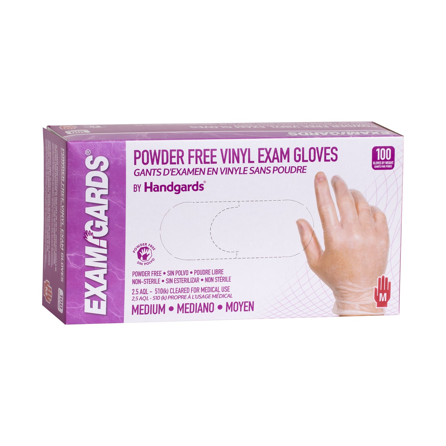 Glove Vinyl Exam Powder Free Medium 100 Each - 10 Per Case.