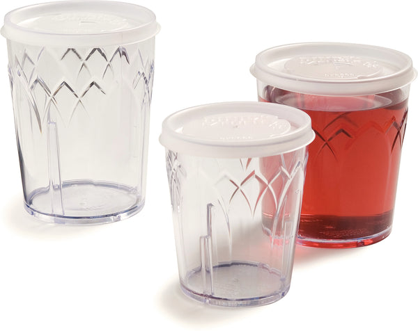 Dinex Disposable Lid With Straw Slot (fits Cambro E Enterprises) Transluc 2.695 In - 1000 Per Case.