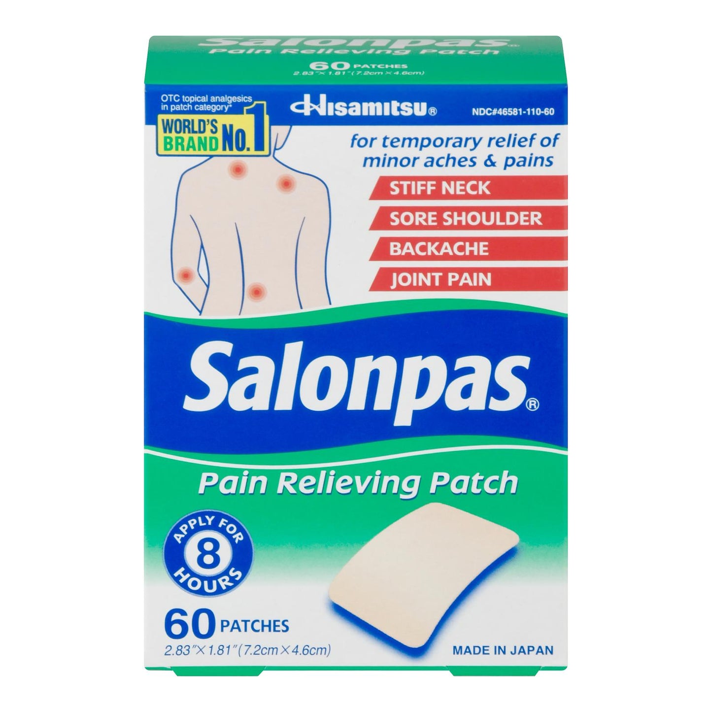 Salonpas - Salonpas Pain Rel Patch - 1 Each - 60 Count