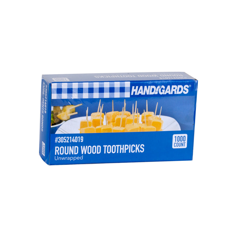 Toothpick Wood Round Unwrapped 1000 Each - 12 Per Case.